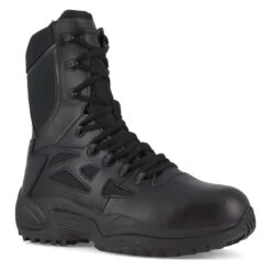 Men's Reebok 8" Rapid Response RB Composite Toe Side-Zip Boots -Reebok Store 0 650 reebok 8 rapid response rb composite toe side zip black1